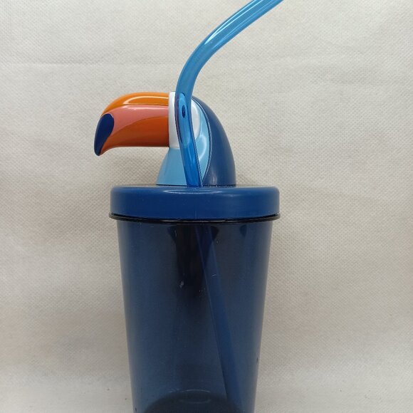Sun Squad Toucan Figural Tumbler 8.7" H x 3.58" Diameter - Tropical Drinkware - Picture 1 of 6